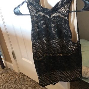 Black&Tan Halter Style Blouse
